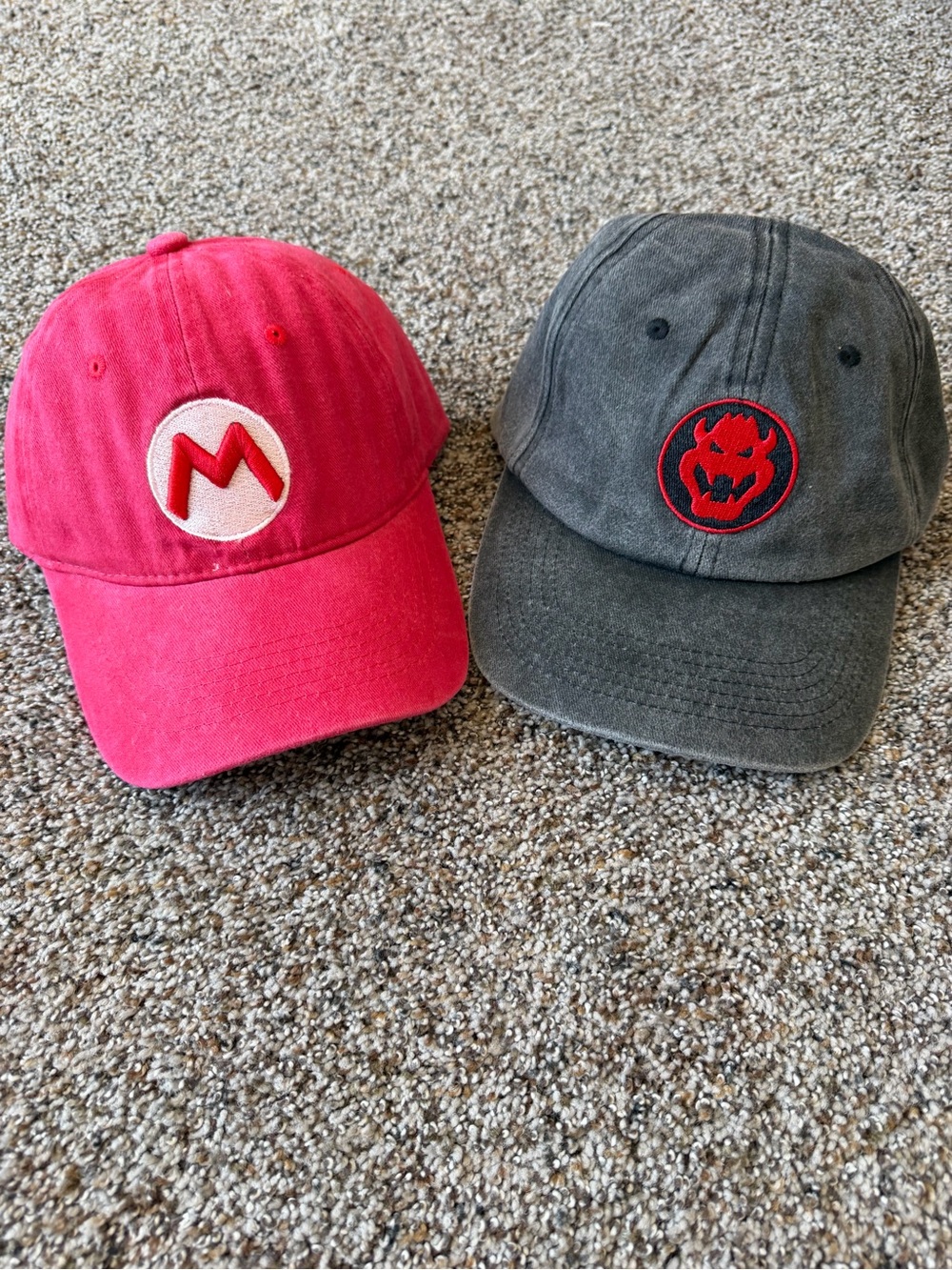 Mario Bowser 2 Hat Bundle Baseball Caps Halloween Couples Costume Gamer Cosplay